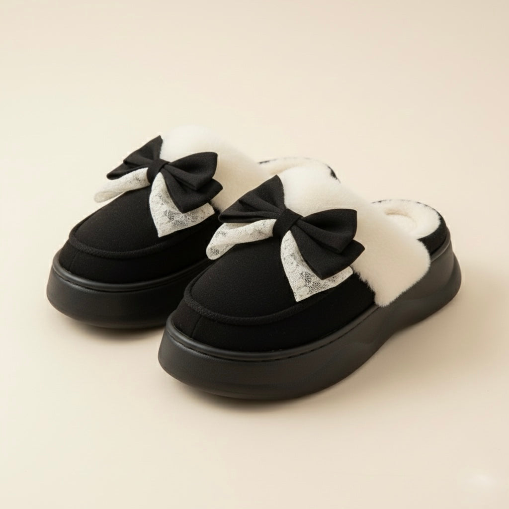 LUXE COMFORT MULES - BLACK